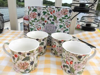 Set Of Four Gift Boxed Palace Mugs In Hedgerow Design, 3 of 8