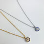 Sterling Silver Evil Eye Pendant Necklace, thumbnail 1 of 5