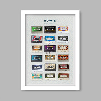 David Bowie Long Players Cassette Music Poster Print, 4 of 4
