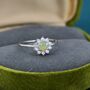 Genuine Opal Halo Ring In Sterling Silver, thumbnail 1 of 11