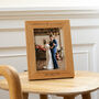Personalised Oak Wedding Photo Frame, thumbnail 1 of 4