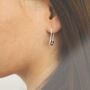 Sterling Silver Safety Pin Earrings, thumbnail 2 of 5