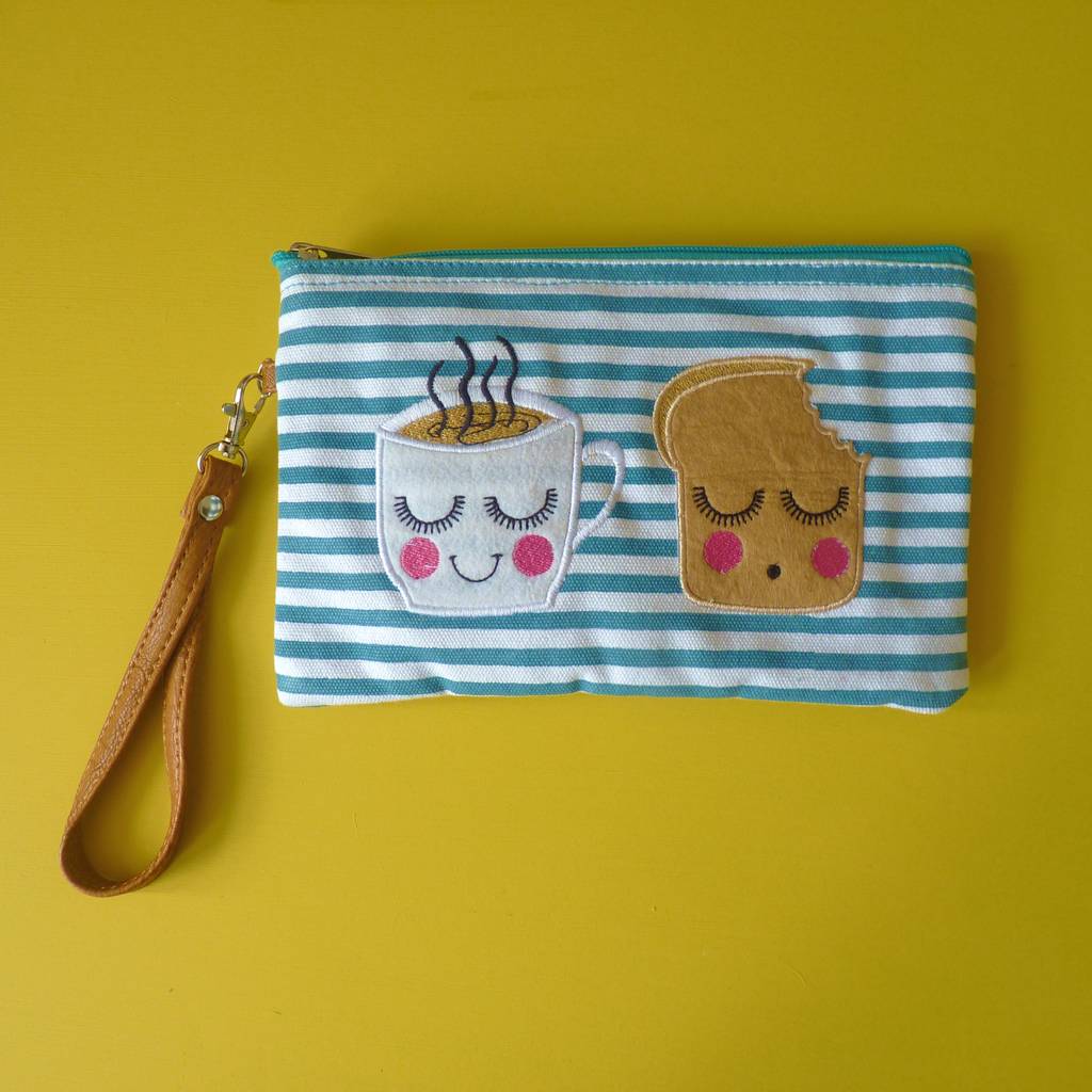 Tea And Toast Cosmetic Pouch / Clutch, 1 of 5