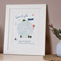Personalised Wedding Location Map Print, thumbnail 1 of 2