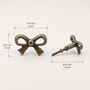 Vintage Ribbon Bow Brass Cabinet Knob, thumbnail 8 of 8