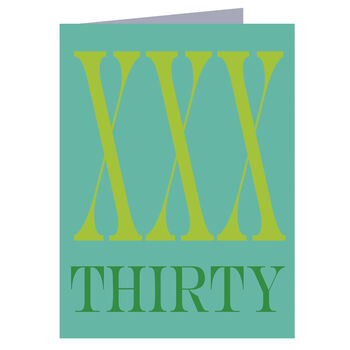 Roman Numerals Thirty Card, 3 of 5