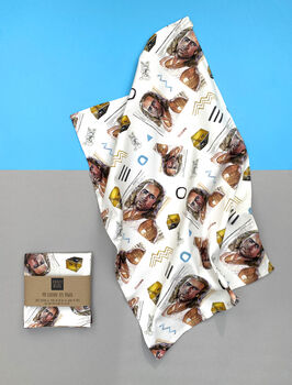 90s Nick Cage Tea Towel, Con Air 90s Mullet Inspired Kitchen Towel, 2 of 12