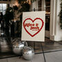 Personalised Retro Heart Wedding Welcome Sign, thumbnail 1 of 2