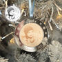 Baby's 1st Christmas Engraved Photo 3D Tree Decoration, thumbnail 1 of 6