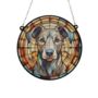 Greyhound Grey Stained Glass Effect Suncatcher, thumbnail 3 of 3