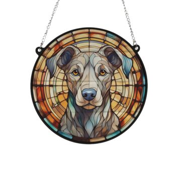 Greyhound Grey Stained Glass Effect Suncatcher, 3 of 3