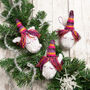 Rainbow Unicorn Christmas Baubles Intermediate Knitting Kit, thumbnail 1 of 8