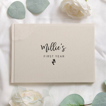 Personalised Baby Shower Linen Guest Book, 8 of 9