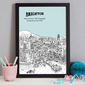 Personalised Brighton Graduation Gift Print, 6 of 12