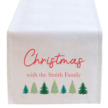 Christmas Trees Personalised Family Table Runner, 2 of 4