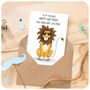 Happy Birthday To My Handsome Husband Lion Card, thumbnail 5 of 6