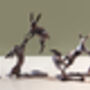 Miniature Bronze Running Hare 8th Anniversary Gift, thumbnail 2 of 11