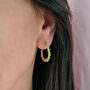 Peridot And Gold Wire Wrapped Hoop Earrings, thumbnail 6 of 6