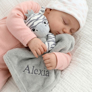 Personalised Zebra Baby Comforter, 2 of 7
