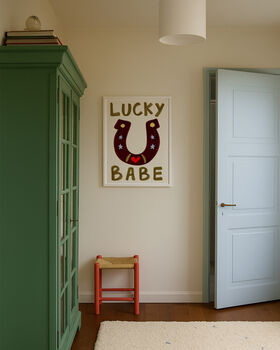 Lucky Babe Nursery Print, 2 of 3