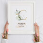 Personalised Initial Floral Wreath Botanical Print, thumbnail 1 of 5