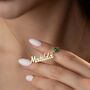 'Her Name' Personalised Birthstone Necklace, thumbnail 8 of 12