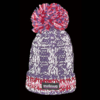 Berries Cable Reflective Super Bobble Hat, 2 of 3