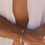 Silver 5mm Cuff Bracelet Adjustable Steel Minimal Gift, thumbnail 4 of 8