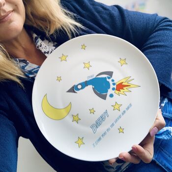 Footprint Space 'Love You To The Moon' Plate, 2 of 3