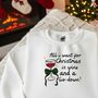 All I Want For Christmas Is Wine And A Lie Down” Funny Festive Jumper, thumbnail 2 of 2