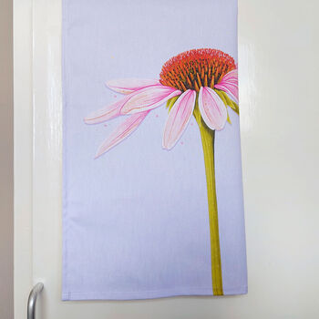 'Echinacea Echinacea' Cotton Tea Towel, 3 of 8