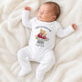Personalised First Father’s Day Football Baby Outfit, thumbnail 1 of 8