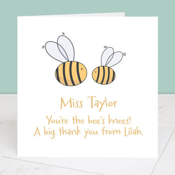 Bee's Knees Teacher Thank You Card, 10 of 10