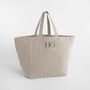 Personalized Xxl Striped Beach Tote Bag, Holiday Bag, thumbnail 5 of 8