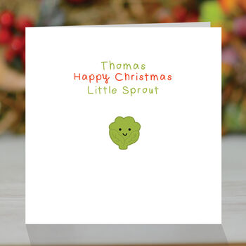 Personalised Little Sprout, Babies Xmas Card, 2 of 6