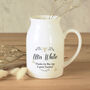 Personalised Floral Bee Flower Jug Vase – Teacher Gift, thumbnail 1 of 2