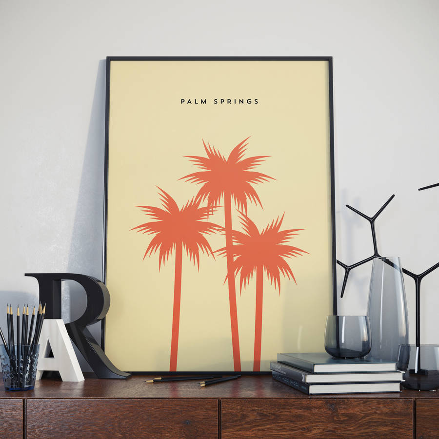 Palm Springs Landmark Print By Jack's Posters ...