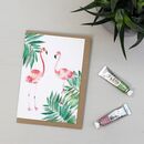 Flamingos Tropical Fun Greetings Card By Katie Hipwell Design ...