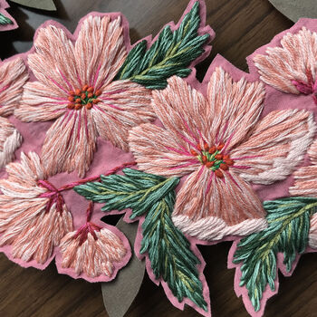 Floral Wreath Embroidery Artwork, 2 of 5
