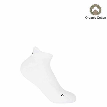 Polka Ocean And Organic White Women's Trainer Socks, 4 of 7