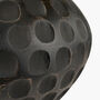 Black Mango Wood Table Lamp With Carved Dot Pattern, thumbnail 7 of 8