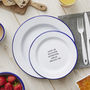 Personalised Message Enamel Plate, thumbnail 2 of 3