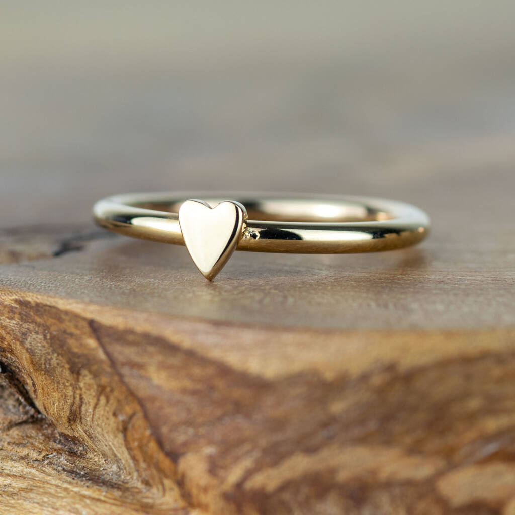 Handmade Solid Gold Heart Ring, 1 of 6
