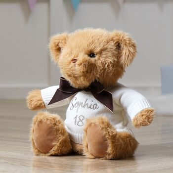 Personalised Keel Sherwood Medium Teddy Bear Soft Toy, 4 of 8