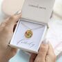 Three Generations Gold Plated Disc Birthstone Necklace, thumbnail 2 of 8