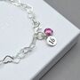 Sterling Silver 16th Bracelet With Birthstone, thumbnail 1 of 4