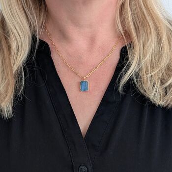 The Rectangle Labradorite Necklace, 8 of 10