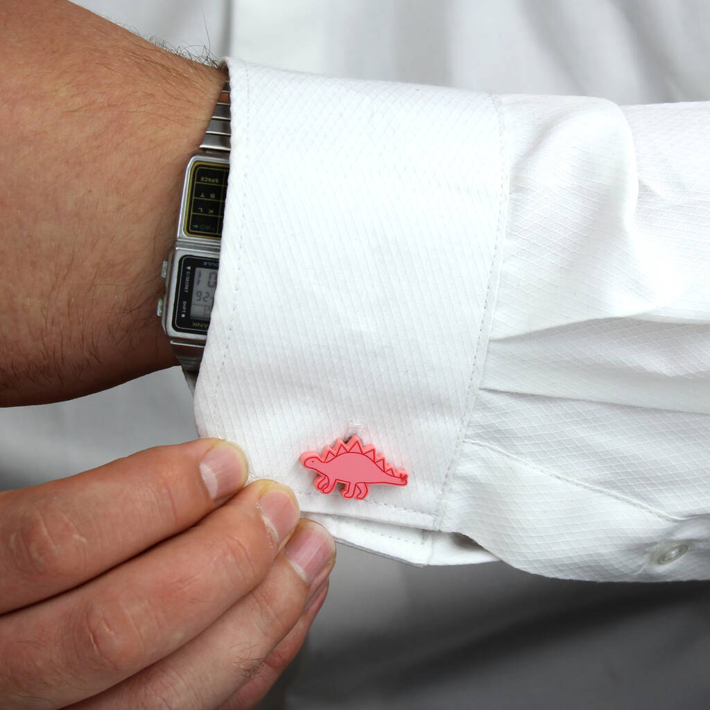 Image of Stegosaurus Dinosaur Cufflinks