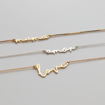 Love Script Necklace, 6 of 9