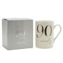 White Porcelain 90th Milestone Birthday Mug, thumbnail 2 of 5